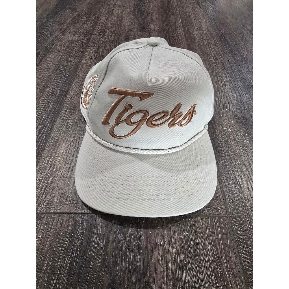 47 Brand LSU Tigers Snapback Hat Off White Bronze Script Rope Hat NCAA Cap